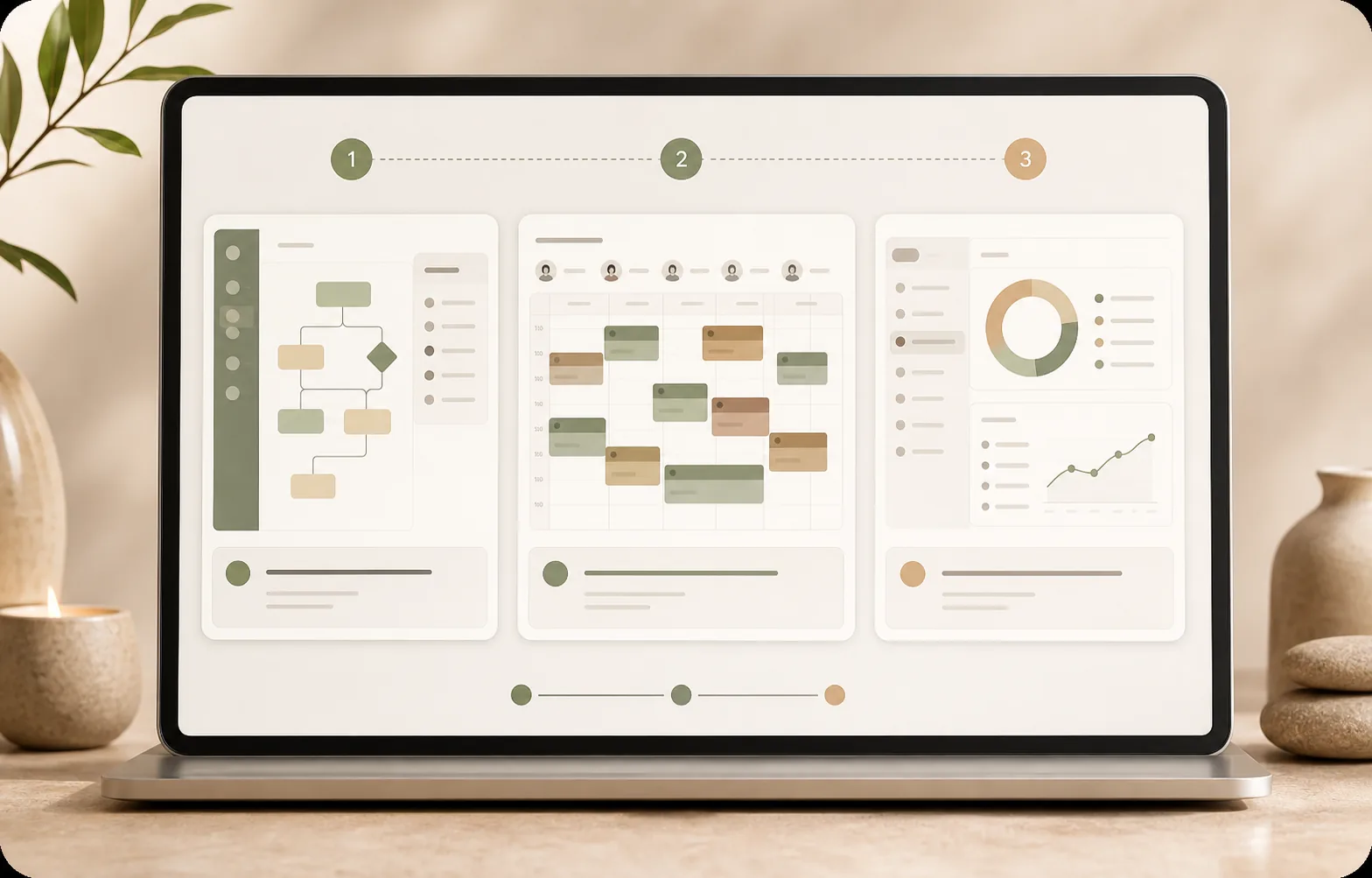 Productvisual met reserveringskalender, capaciteitsblokken en betalingsstatus